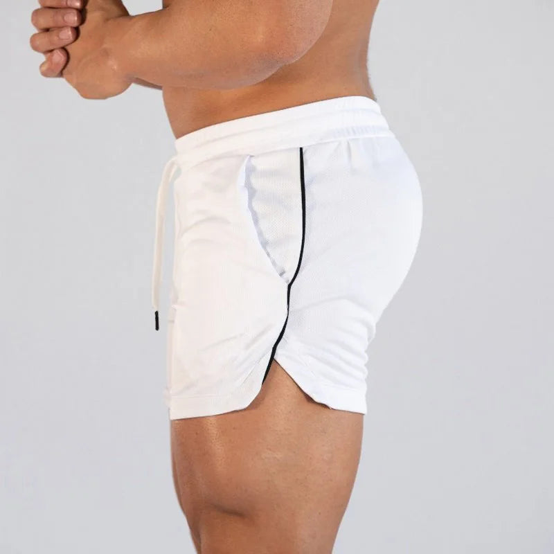 Professional Bodybuilding running shorts men mesh quick-drying breathable sport homme fitness workout Slim fit gym shorts male Khamik Shop Online