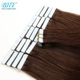 BHF Tape In Hair Extensions Human Hair 20pcs/Pack European Remy Straight Invisible Tape Ins Adhensive 100% Human Hair For Salon Khamik Shop Online