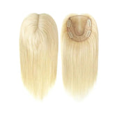6 Colors Available Human Hair Topper Wig 4x4.5 Lace Frontal 12 Inch Hand-Tied 4 Clips 48H Ship 
