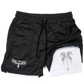 Men Running Shorts 2 in 1 Double-deck Sport Shorts Sportswear Gym Fitness Short Pants Training Jogging Bottom Men&