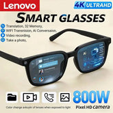 Lenovo AI Smart Glasses 8K HD Photochromic Multifunction Bluetooth Calling Voice Assistant Music Player Translate Camera HOT Khamik Shop Online