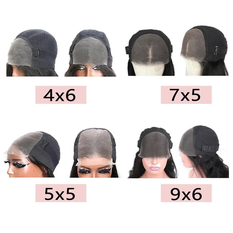 MYLOCKME Glueless Wigs Human Hair 6x4 Curly Wave Lace Closure Wigs Deep Wave 9x6 5x5 Lace Closure Wig Pre Cut Curly Human Hair Water Wave 200% Khamik Shop Online