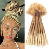 20strands/pack 0.6cm Thickness Tip Blonde 100% Real Human Hair Dread Lock Extensions Full Handmade Permanent Extension Bundles Khamik Shop Online