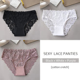 3PCS/Set Luxury Floral Embroidery Lace Panties Women Briefs Sexy Hollow Lingerie Female Underwear Ladies Breathable Underpants Khamik Shop Online
