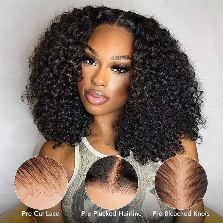 Alipearl Hair New Curly Wave Wig Glueless Pre Bleached Pre Cut 7x5 Ready To Go Closure Wig Human Hair With Pre Plucked Hairline Khamik Shop Online