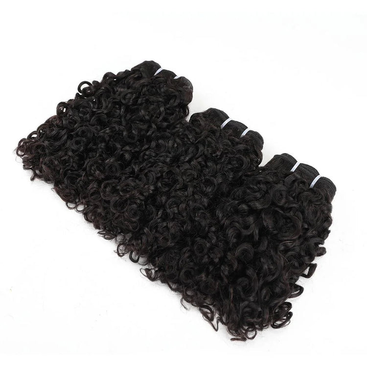 12A Pixie Curls Bundles Bouncy Afro Kinky Curly Hair 3 Bundles Deal Human Hair Weave Extension Natural Color Bundles for Women Khamik Shop Online