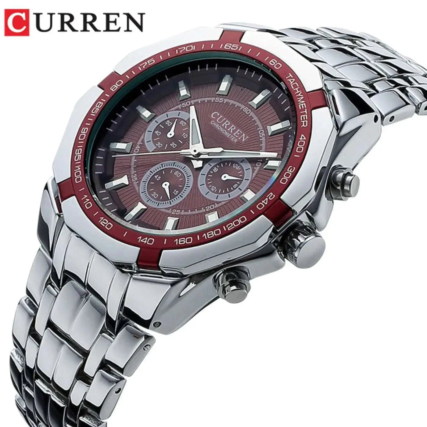 CURREN Men Luxury Brand Military Sport Mens Watches Full Steel Quartz Clock Men&