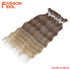 FASHION IDOL Water Wave Hair Bundles Synthetic Hair Extensions Ombre Blonde Hair Weave Bundles 6pcs 20" High Temperature Fiber Khamik Shop Online