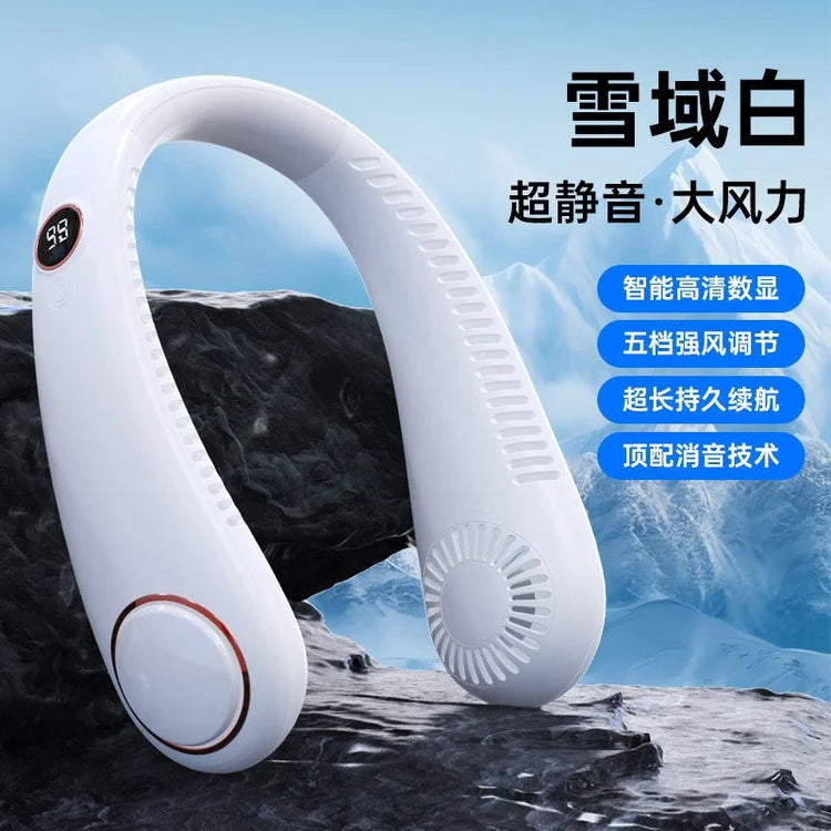 Hot 2026 Neck Fan Portable Rechargeable Mini Quiet Strong Wind Long Battery Life Personal Fan For Summer Outdoor Travel Gift Khamik Shop Online