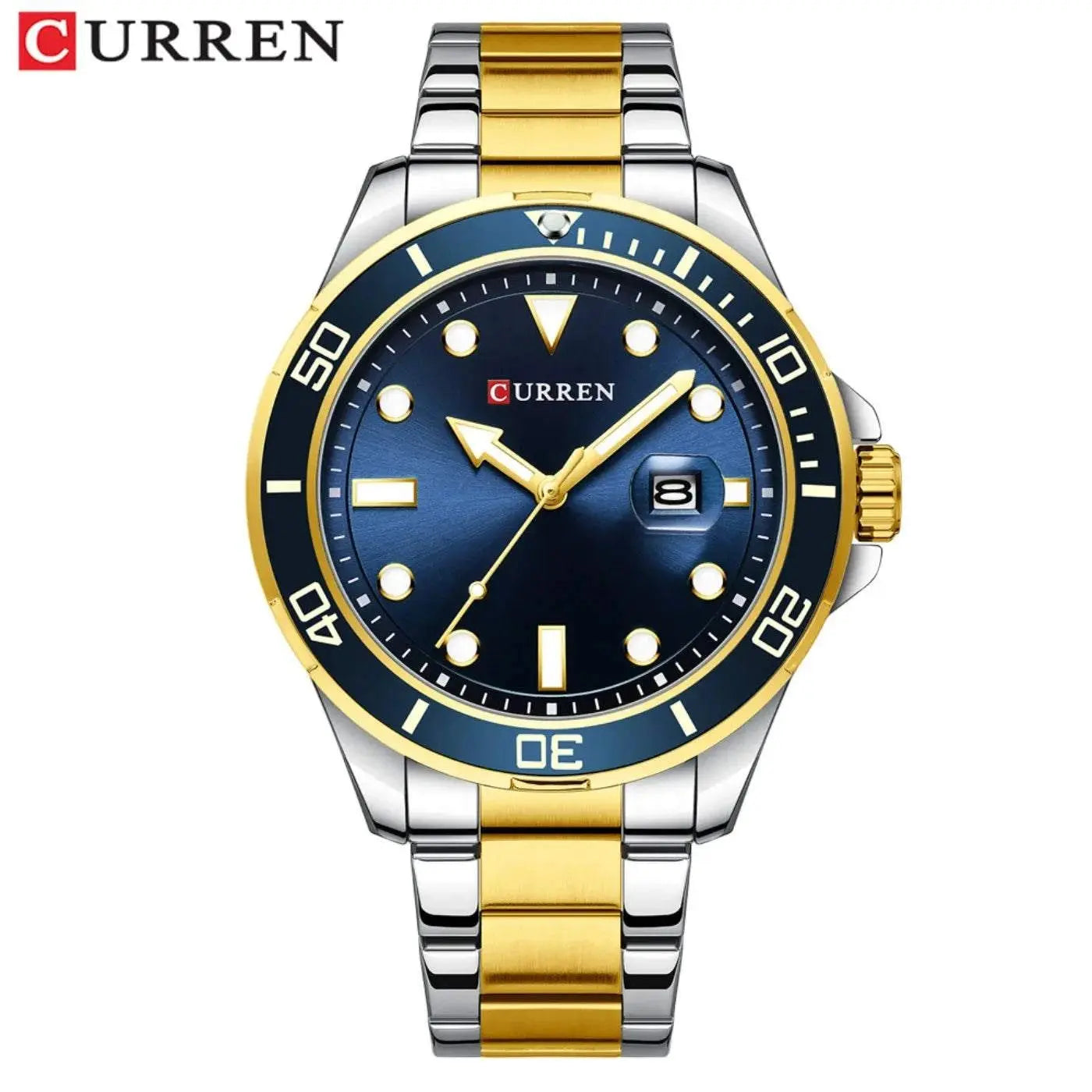 CURREN New Green Water Ghost Series Brand High-end Luxury Watches Automatic Watch Men All Steel Waterproof Quartz Watch Gifts Khamik Shop Online