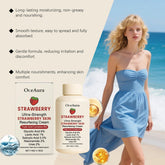 Oceaura Strawberry Body Cream Gentle Moisturizing Lightweight Non-greasy Improve Skin Texture Enhance Smoothness Soft Body Care Khamik Shop Online