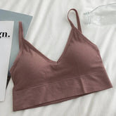 Women Sexy Crop Tops Bra Tube Top Female Streetwear Sleeveless Seamless Sports Bra Crop Camis Top Tee Bandeau Top Basic Tank Khamik Shop Online