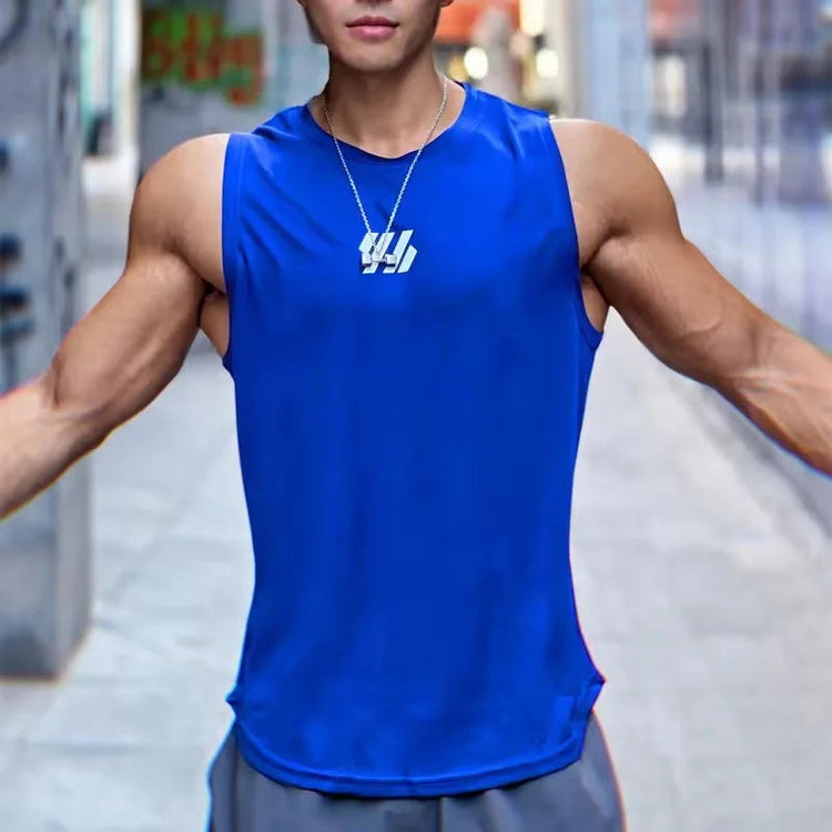 2025 newest Summer Gym Vest High Quality mesh Shirt Sleeveless T-shirts Men Tank Tops running Fitness Sports Vest men Clothing Khamik Shop Online