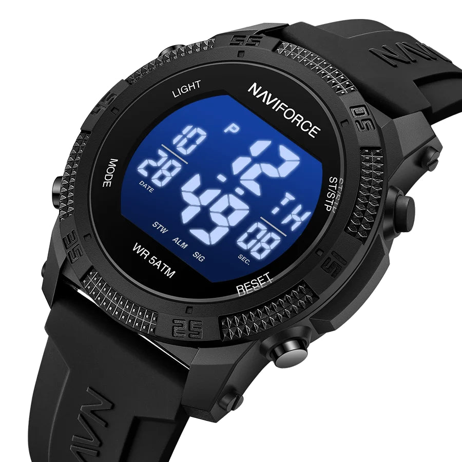 Brand Original Men Fashion Watch Water Resistant Personality Wristwatches Luxury Silicone Strap Electronic Clock 2024