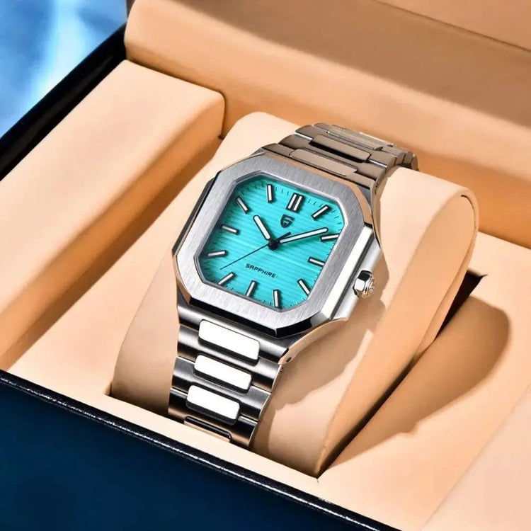 TOP New PAGANI DESIGN 37MM Square Men Quartz Watches Luxury Sapphire Glass AR Coated Business Watch VH31 Luminous Watch for Men Khamik Shop Online