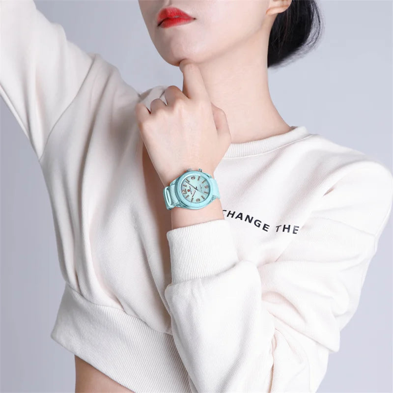 Women'S Waterproof Watch Fashion Casual Luminous Display Quartz Wristwatch with Silicone Band Reloj Mujer High Quality