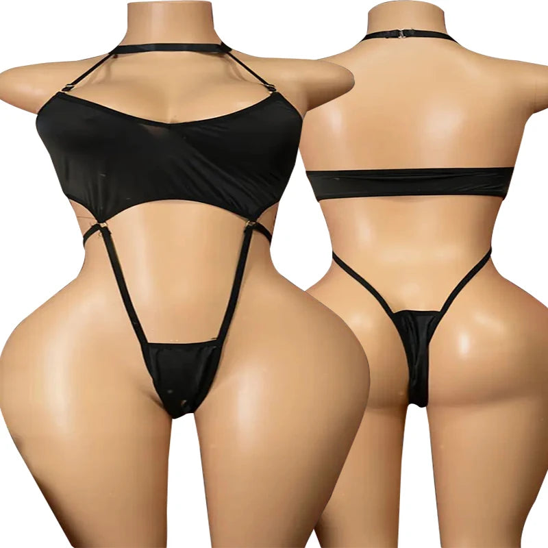 Cool Sexy Lingerie Set Porn Tights Women Lace Transparent Bra & Brief Set Erotic Costumes One Piece Bodysuit Sex Underwear Suits Khamik Shop Online