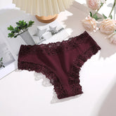 FINETOO 1Pc Sexy Cotton Brazilian Underwear Sexy Lace Panties for Women Female Low Waist Floral Lingerie Briefs Ladies Intimates Khamik Shop Online