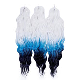 FREEDOM Synthetic Curly Braiding Hair Extensions 24 Inch/60 cm Long Deep Wavy Twist Crochet Braids Hair Ombre Brown Rainbow Hair Khamik Shop Online