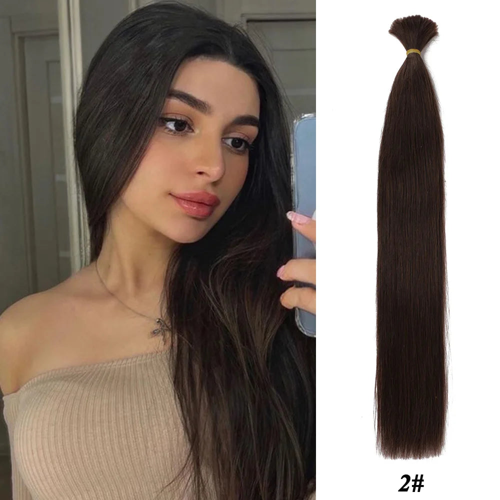 100% Real Human Hair Bulk Blonde no Weft Honey Hair Bulks Vietnamese Virgin Hair Straight Weaving Hair for Braiding Khamik Shop Online