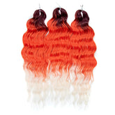 FREEDOM Synthetic Curly Braiding Hair Extensions 24 Inch/60 cm Long Deep Wavy Twist Crochet Braids Hair Ombre Brown Rainbow Hair Khamik Shop Online