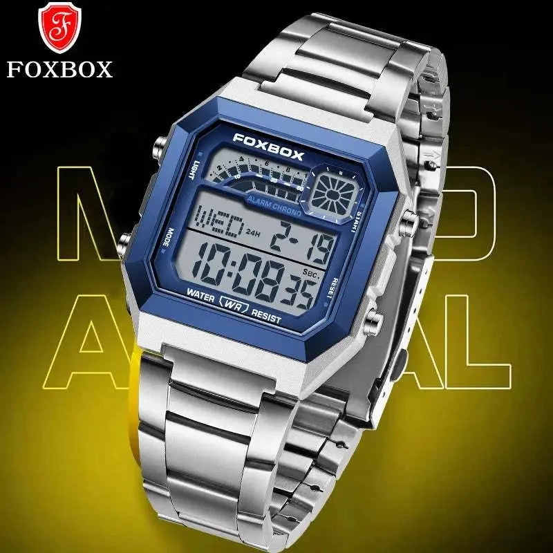 FOXBOX Fashion Luxury Digital Man Watch Casual Sports Date Waterproof Luminous Watches for Men Movement Electronic Watches Male Khamik Shop Online