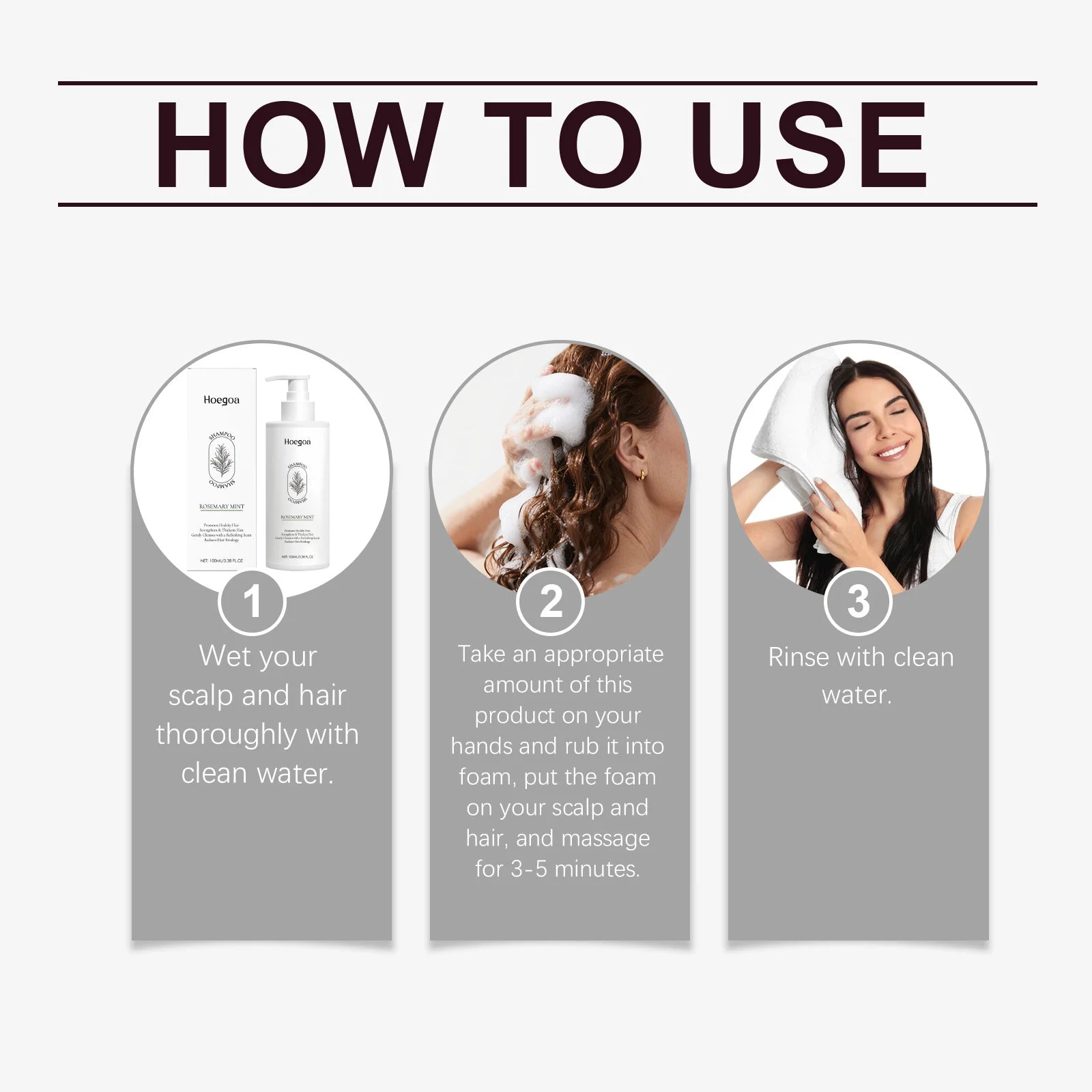 Rosemary Mint Shampoo Conditioner Anti-Hair Loss Hair Growth Scalp Cleansing Oil Control anti Dandruff Nourishing Hair Shampoo