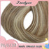 Lovelysee 3/4 Half Wig Human Hair With Clip in Hair Extensions Silky Straight Remy Hair Brown Color Soft 150% 180% Wig For Women Khamik Shop Online