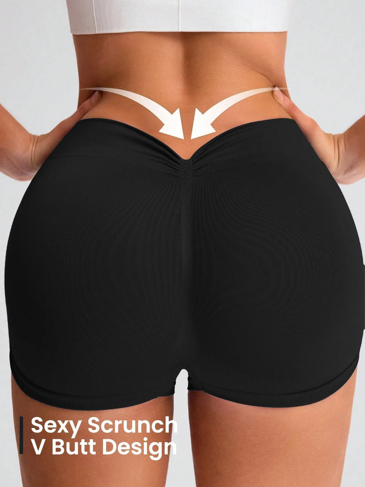 Workout Shorts for Women Seamless Scrunch Short Gym Yoga Running Sport Active Exercise Fitness Shorts Khamik Shop Online