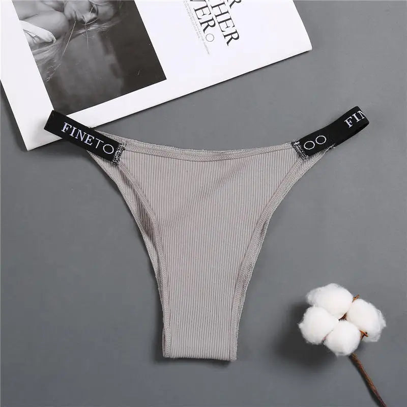 Women'S Panties Cotton Briefs Female Underpants Sexy Panties Thong Pantys Solid Color Intimates Lingerie Women Underwear