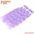 FASHION IDOL Water Wave Hair Bundles Synthetic Hair Extensions Ombre Blonde Hair Weave Bundles 6pcs 20" High Temperature Fiber Khamik Shop Online