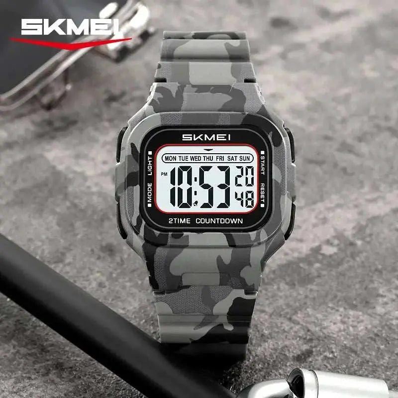 SKMEI 2343 Military Digital Watch Sports Shockproof Waterproof Multi Functional Men&