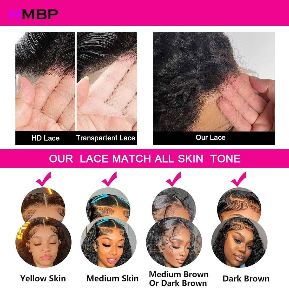 Glueless Wig Pre Plucked Hairline Loose Deep Wave 9x6/13x4 HD Lace Frontal Wig 400 Density Deep Water Wave Curly Human Hair Wig Khamik Shop Online