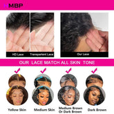 Glueless Wig Pre Plucked Hairline Loose Deep Wave 9x6/13x4 HD Lace Frontal Wig 400 Density Deep Water Wave Curly Human Hair Wig Khamik Shop Online