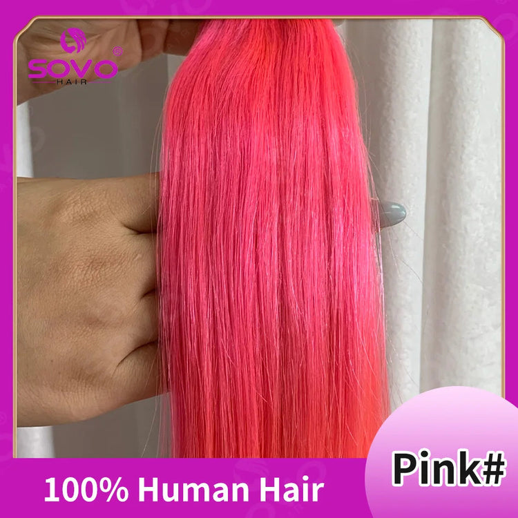 SOVO Tape in Hair Extensions 100% Remy Human Hair 20 Inch  20pcs  Balayage Skin Weft Tape in Extensions  12-26 inch Khamik Shop Online