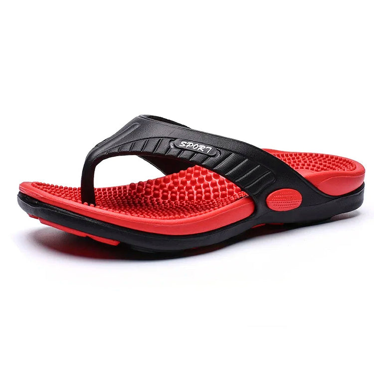 Massage Flip Flops for Men Summer Breathable Beach Shoes Sandals Men Luxury Flip Flops Breathable Plus Big Size Men Slippers 46 Khamik Shop Online