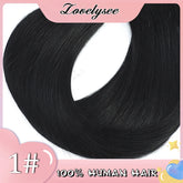 Lovelysee 3/4 Half Wig Human Hair With Clip in Hair Extensions Silky Straight Remy Hair Brown Color Soft 150% 180% Wig For Women Khamik Shop Online