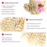 High Quality 613 Honey Blonde Colored Deep Wave Human Hair 1 3 4 Bundles Deal 28 30 32 Inch Long 100% Unprocessed Raw Vietnamese Human Hair Bundles Baby Soft Deep Curly Human Hair Bundles Extensions Can Be Dyed Wholesale Hair For Black Women Free Shipping Khamik Shop Online