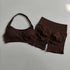 Sexy Halter Neck Beautiful Back High Waist Peach Sports Bras Shorts Suit Pilates Gathering Yoga Vest Training Fitness Bra Sets Khamik Shop Online