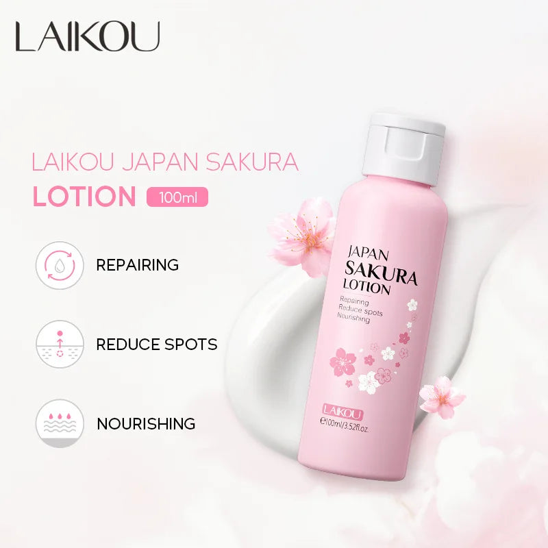 Japan Sakura Facial Cleaner Korean Face Serum Exfoliating Peeling Gel Moisturize Toner Eye Cream Sunscreen Cosmetic SkinCare Set Khamik Shop Online