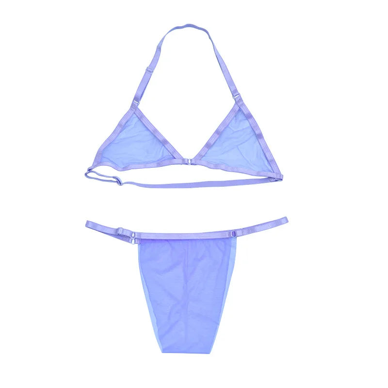 Sexy Women Bra Set Ultra-Thin Invisible Transparent Women&