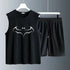 Summer sleeveless basketball jersey, casual wear, breathable short-sleeved two-piece sports shirt + running shorts Khamik Shop Online