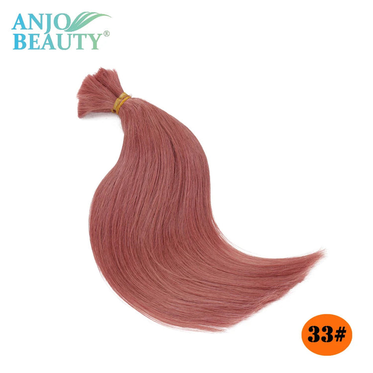 100% Real Human Hair Bulk Blonde no Weft Honey Hair Bulks Vietnamese Virgin Hair Straight Weaving Hair for Braiding Khamik Shop Online