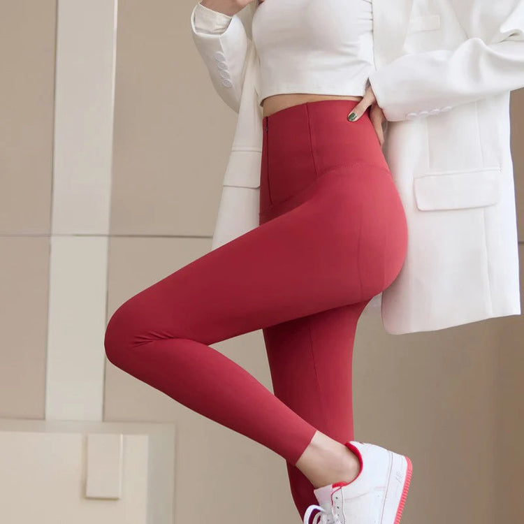 New Zipper Tummy Control Shaping Shark Leggings Women Autumn Winter Thicken Fleece Lined Tights Woman Gym Sports Warm Leggings Khamik Shop Online