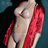 Sexy Women Bra Set Ultra-Thin Invisible Transparent Women&