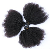 BeuMAX 10A Grade 3/4 Bundles Afro Kinky Curly Brazilian Human Hair Cerise Alfie