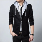 Mens Street Style Hooded Blazer Yellow Pandora
