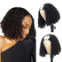 Short Bob U Part Wig Human Hair Jerry Curl Brazilian Remy Glueless Wig Cerise Alfie