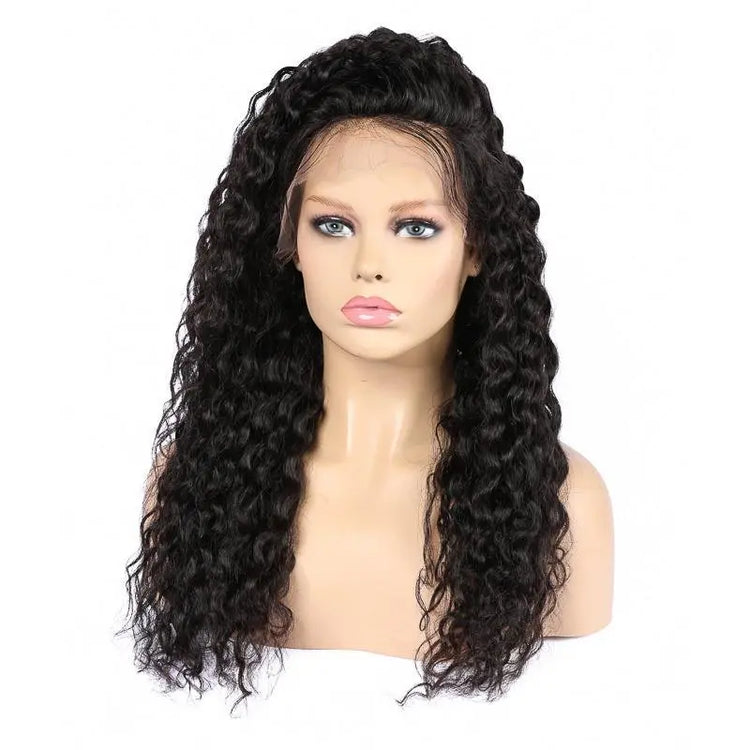 13x4 HD Transparent Lace Frontal Deep Wave Human Hair Wigs 200% Densit Cerise Alfie