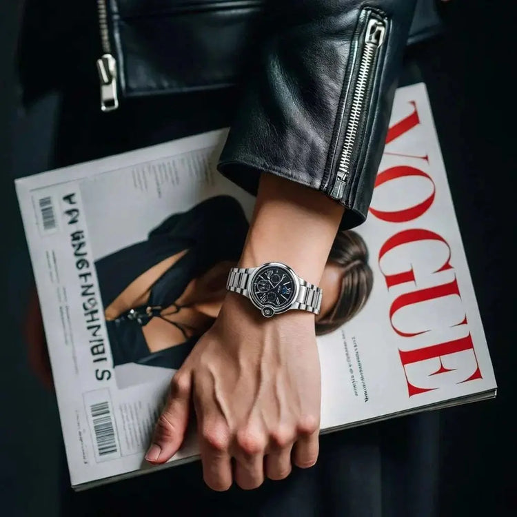 Mens Quartz Watch Stainless Steel Business Dress Wristwatch Roman Numeral Dial Daily Waterproof Gift Watch for Men Khamik Shop Online